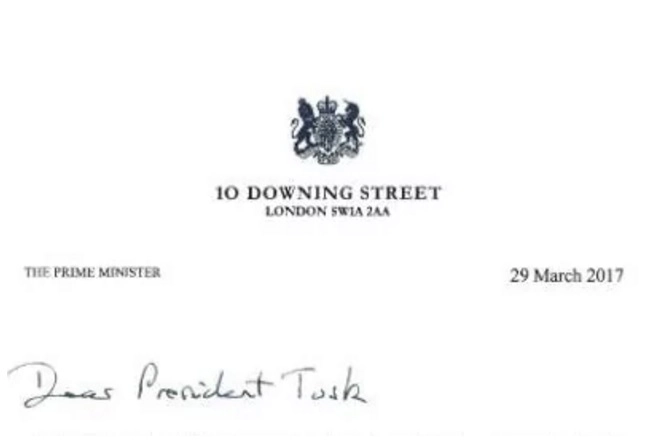 Her er briternes brev om udmelding af EU