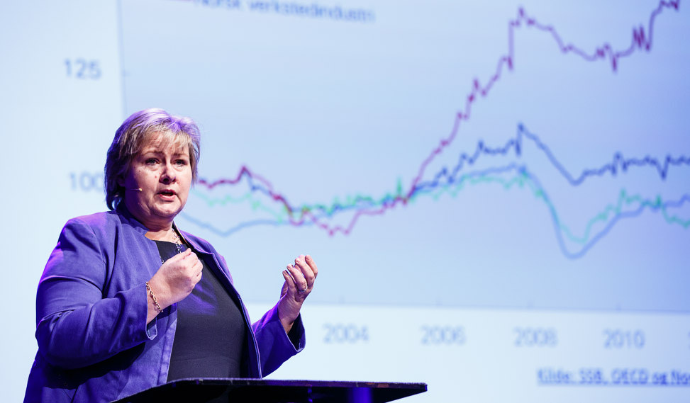 Norge har fået en borgerlig trekløverregering