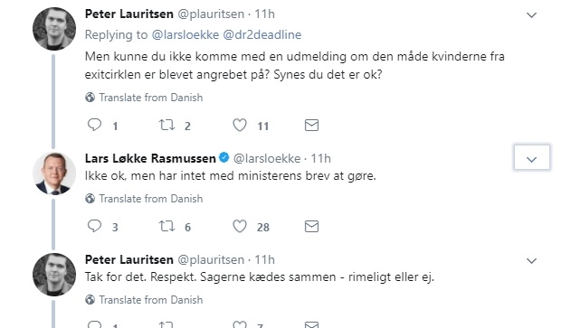 Løkke: Personangreb på Parwani og Khankan ikke ok