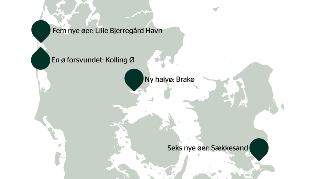 Danmark har fået 11 nye øer