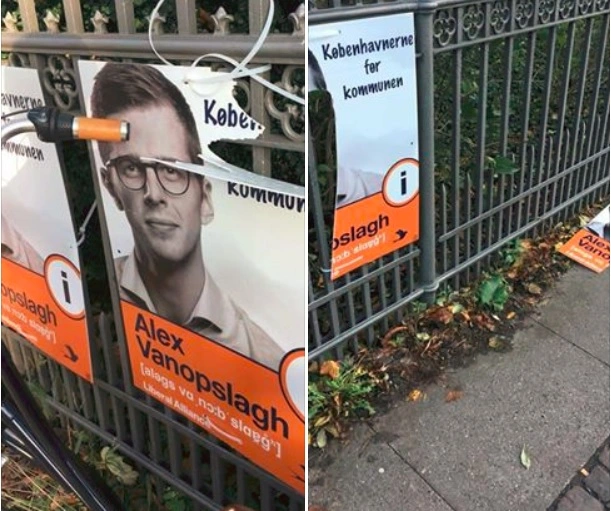 Kommunalforsker: Borgerlige valgplakater er mest udsat for hærværk