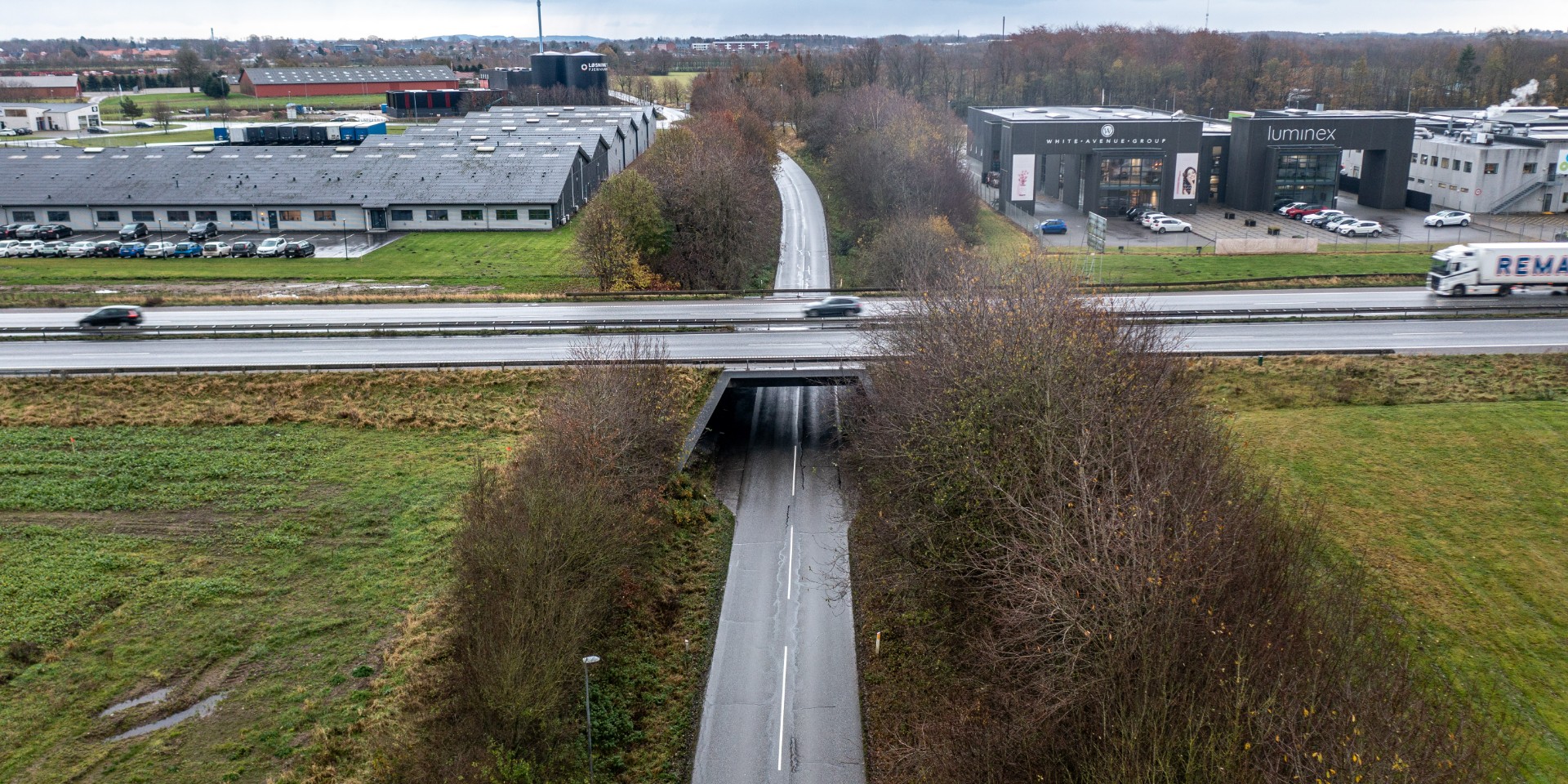 Disse lokale veje er spærret under E45 i Hedensted, Horsens og Skanderborg Kommune