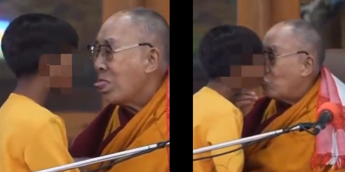 Bad dreng sutte på sin tunge – nu undskylder Dalai Lama