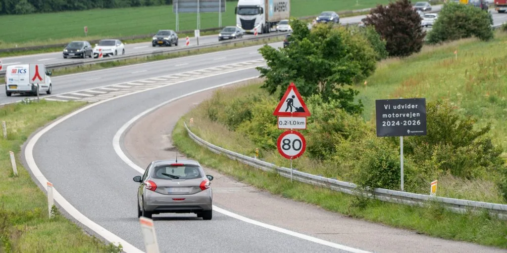 Vejdirektoratet advarer: Motorvej spærres 5 aftener og nætter