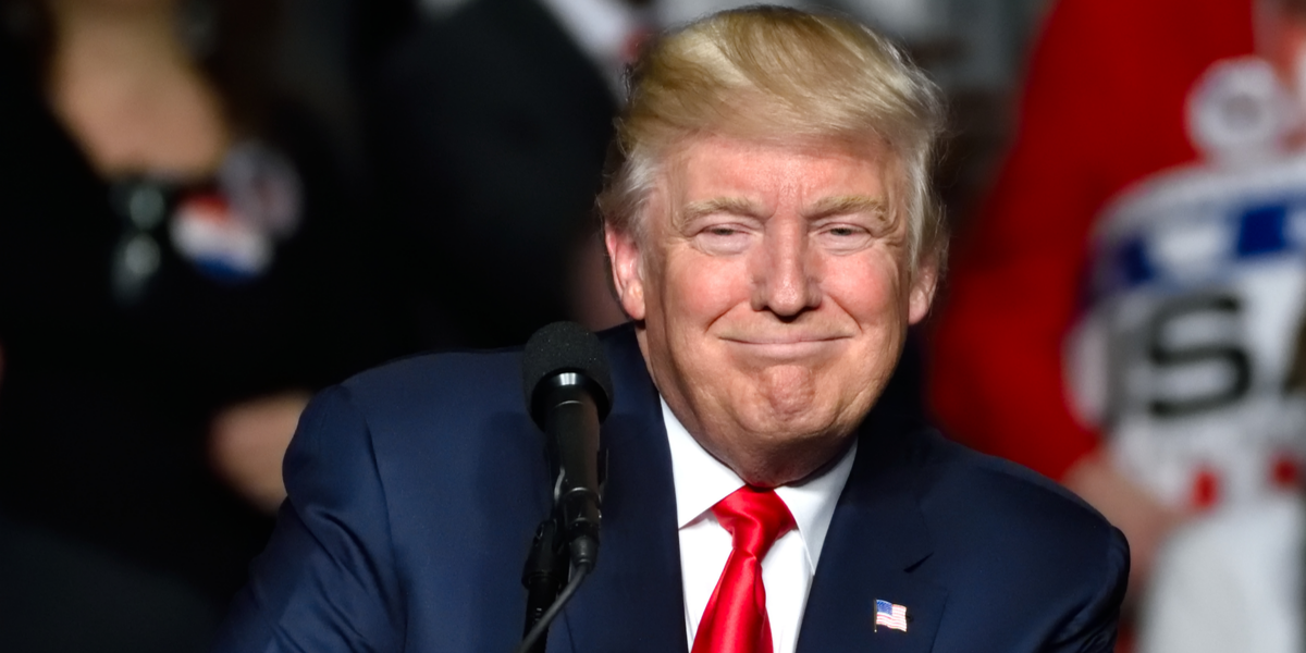 Afslører Trump her, at han stiller op til præsidentvalget igen?