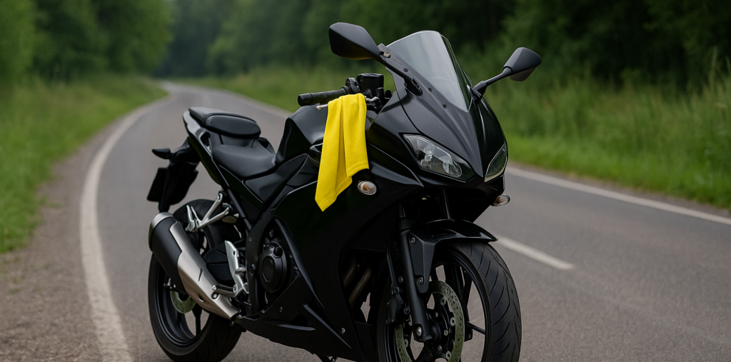 Ser du en gul klud på en motorcykel har det en betydning: Her er, hvad du bør gøre