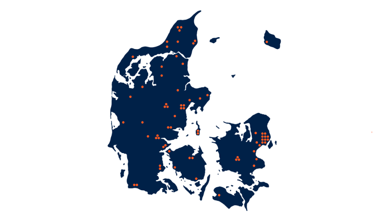 Hvis du bor tæt på en af de orange prikker, bør du læse med her