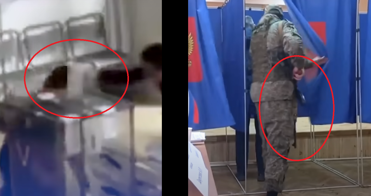 Videoer viser angiveligt åbenlys svindel ved det russiske valg