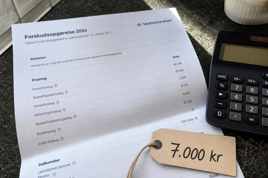 Overset fradrag på 7.000 kroner indberettes automatisk: Du bør alligevel tjekke det i forskudsopgørelsen