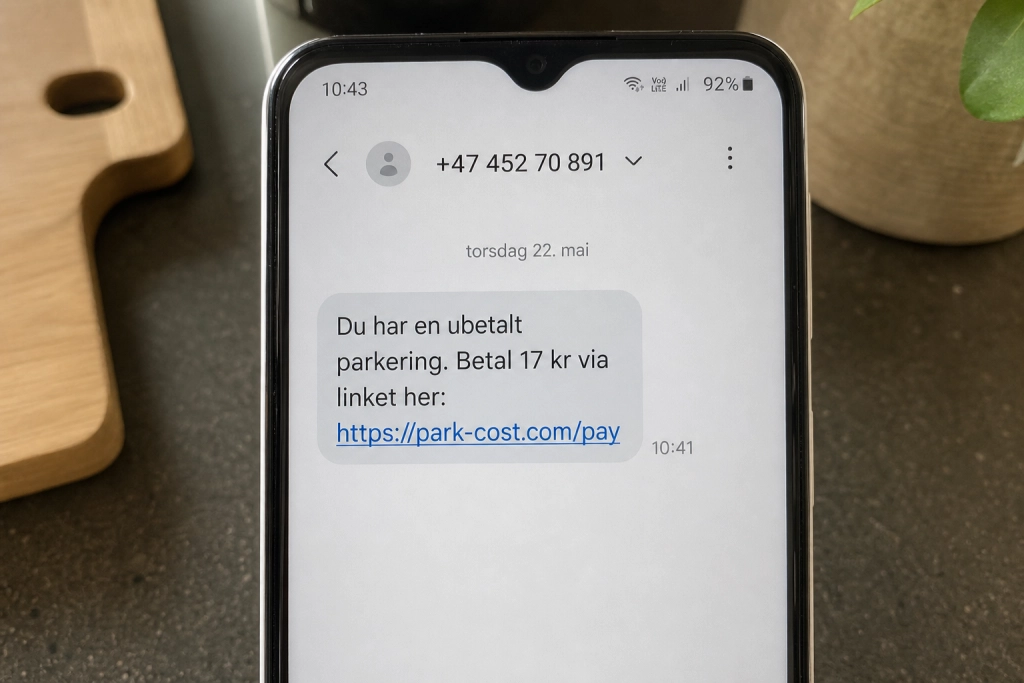 Sydøstjyllands Politi advarer bilister: Falsk parkerings-SMS på 17 kroner stjæler kortoplysninger