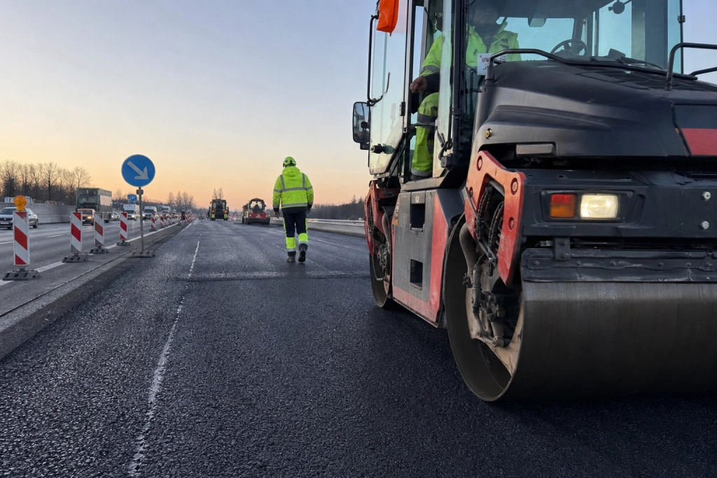 Tre ugers vejarbejde ved Aarhus N: To E45-tilkørsler mod Aalborg er nu lukket