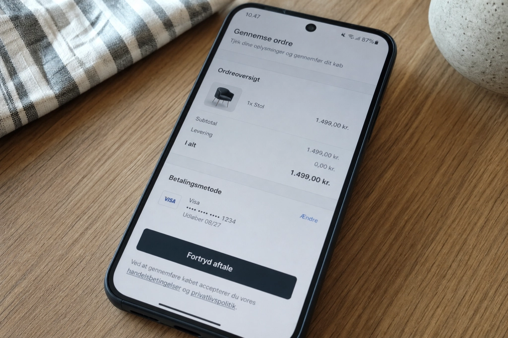 Er der ingen fortrydelsesknap i webshoppens checkout? Så har du op til et år til at fortryde købet