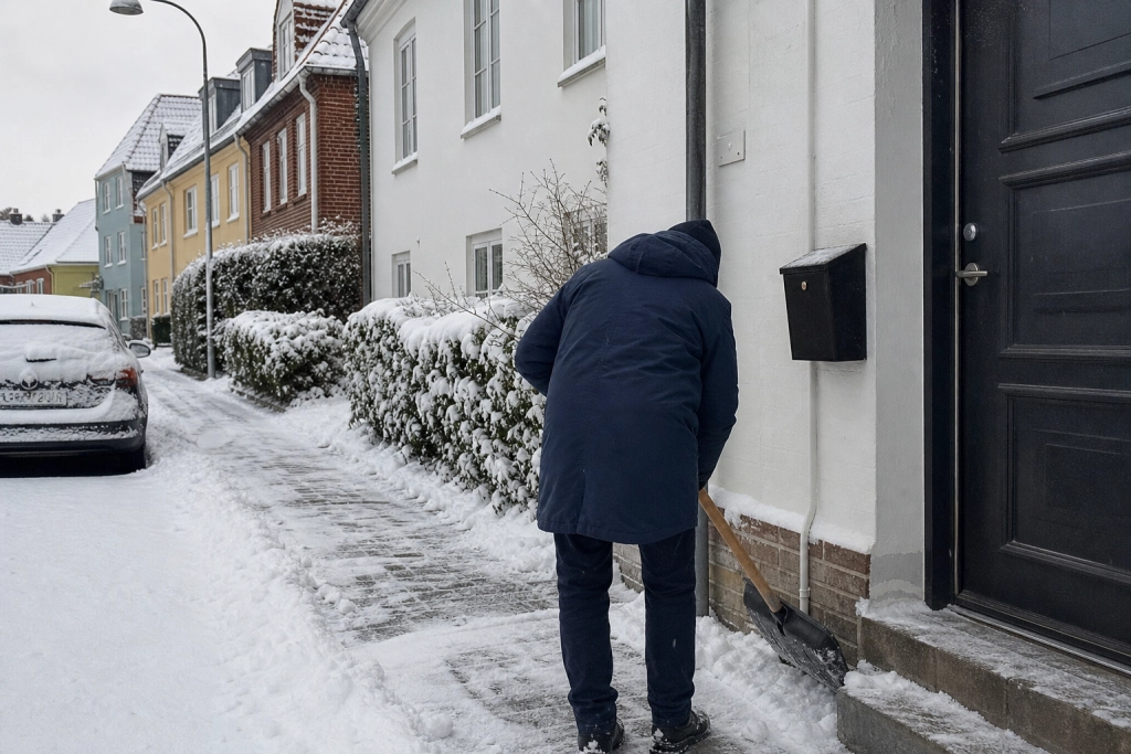 Hvem skal rydde sne fra fortovet foran dit hus? Her er dine pligter